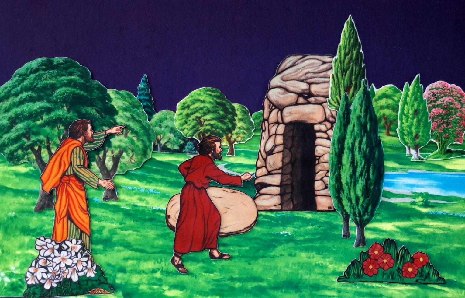 Pietari ja Johannes juoksevat